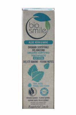 Biosmile Organik Diş Macunu Aloe Vera & Nane Aromalı 50ml - 1