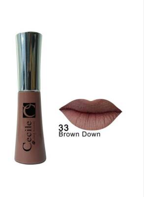 Cecile Long Kisses Lipgloss Likit Kalıcı Ruj No:33 Brown Down - 1