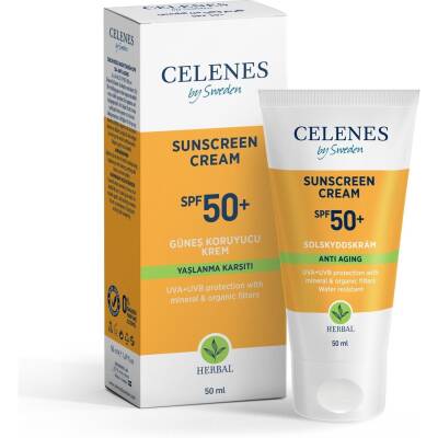 Celenes by Sweden Herbal Yaşlanma Karşıtı Güneş Kremi 50 Spf 50 ml - 1