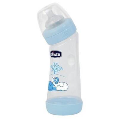 Chicco Eğimli Biberon 250 ml - Mavi - 1