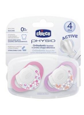 Chicco Emzik Physio Pembe Silikon 4m+ 2'li - 1