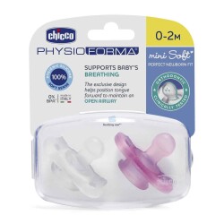 Chicco PhysioForma Mini Soft 2'li Emzik 0-2 Ay Kız - 1