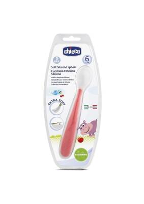 Chicco Silikon Kaşık Pembe +6 Ay - 1