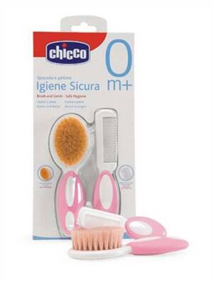 Chicco Tarak&Fırça Seti (Pembe) 8058664011926 - 2