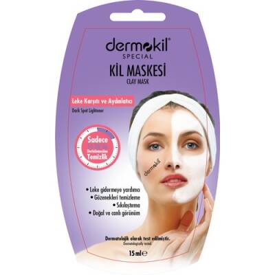 Dermokil Leke Karşıtı Aydınlatıcı Maske - Kil Ve Multivitamin 15ml - 1