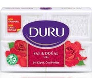 Duru Saf & Doğal Kaynaklı Gül 4 Adet Beyaz Kalıp Sabun 600gr - 1