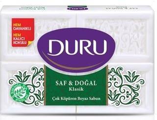 Duru Saf & Doğal Kaynaklı Klasik 4 Adet Beyaz Kalıp Sabun 600gr - 1