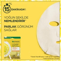 Garnier C Vitamini Parlaklık Verici Kağıt Yüz Maskesi - 3