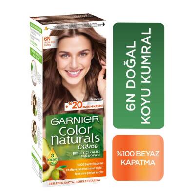 Garnier Color Naturals Krem Saç Boyası 6N Doğal Koyu Kumral - 1