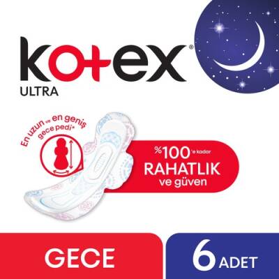 Kotex Ultra Ped Gece 6 Lı 16319 - 1