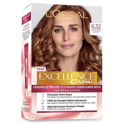 L'Oreal Paris Excellence Intense Saç Boyası 6.32 Karamel Kahve - 1