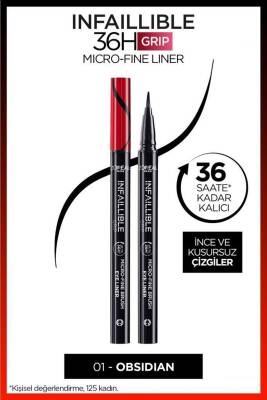 Loreal Paris Infaillible 36h Grip Micro Fine Eyeliner 01 Obsidian - Siyah 3600524048907 - 1