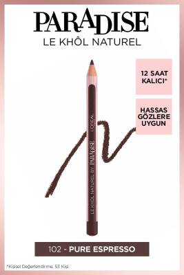 L'Oreal Paris Kahverengi Göz Kalemi - L'oréal Paris Paradise Le Khol Göz Kalemi 102 Pure Espresso LKHLKLM - 1