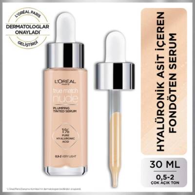 L'Oreal Paris L'oréal Paris True Match Nude Serum Fondöten 0.5-2 Very Light 3600523989898 - 1