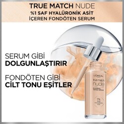 L'Oreal Paris L'oréal Paris True Match Nude Serum Fondöten 0.5-2 Very Light 3600523989898 - 3