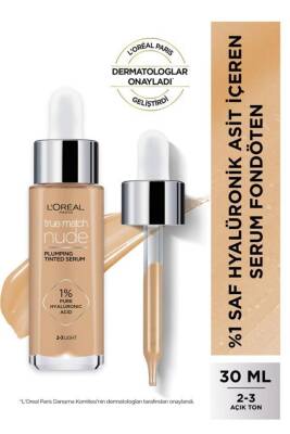 L'Oreal Paris L'oréal Paris True Match Nude Serum Fondöten 2-3 Light 3600523989904 - 2