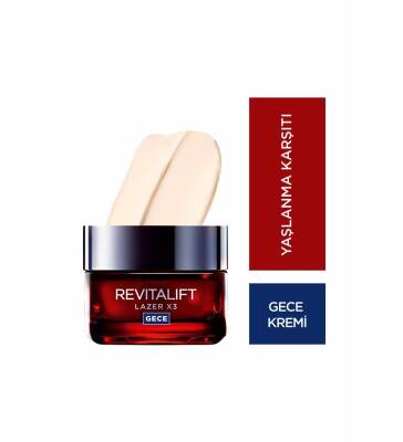 Loreal Paris Paris Revitalift Lazer X3 Yaşlanma Karşıtı Gece Kremi 50 Ml - 1