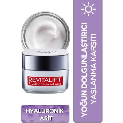 L'Oreal Paris Revitalift Filler Yoğun Dolgunlaştırıcı Yaşlanma Karşıtı Gündüz Kremi 50ml - Hyaluronik Asit 3432 - 1