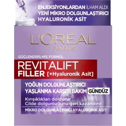 L'Oreal Paris Revitalift Filler Yoğun Dolgunlaştırıcı Yaşlanma Karşıtı Gündüz Kremi 50ml - Hyaluronik Asit 3432 - 3