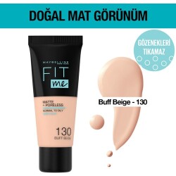 Maybelline New York Fit Me Matte+poreless Fondöten - 130 Buff Beige - 1