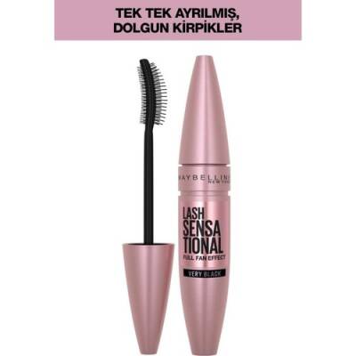 Maybelline New York Lash Sensational Yelpaze Etkili Siyah Maskara - 1