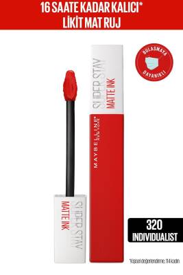 Maybelline New York Super Stay Matte Ink Likit Mat Ruj - 320 Individualist- Kırmızı - 1