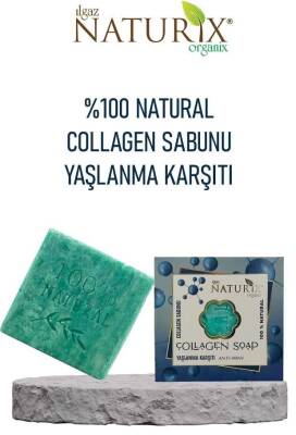 Naturix Natural Collagen Sabun Kırışıklık Önleyici Yaşlanma Karşıtı Canlandırıcı %100 Doğal Collagen Soap - 1