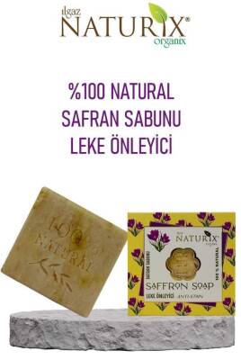 Naturix Natural Safran Çiçeği Sabun Leke Önleyici Onarıcı %100 Doğal Nem Ve Bakım Sabunu Saffron Soap 125 Gr - 1