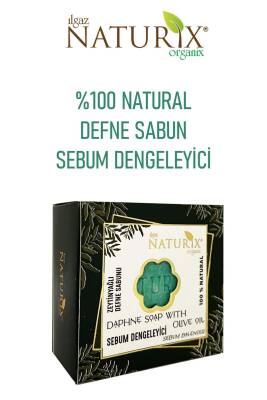 Naturix Natural Zeytinyağlı Defne Sabun Cilt ve Saç Sabunu Doğal Nemlendirici Arındırıcı - 1