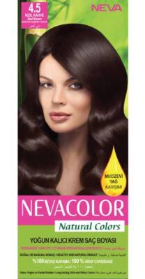 Neva Color Natural Saç Boyası Seti 4.5 Kızıl Kahve - 1