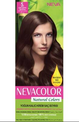 Neva Color Natural Saç Boyası Seti 5 Açık Kahve - 1