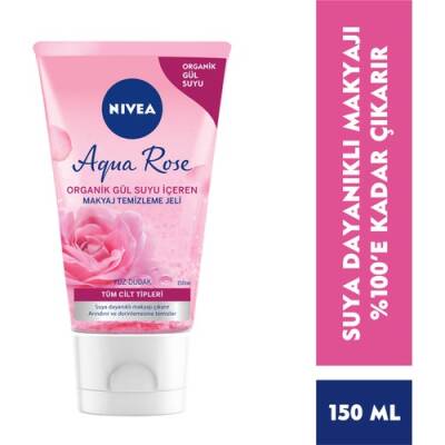 Nivea Aqua Rose Organik Gül Suyu İçeren Makyaj Temizleme Jeli 150ml - 1