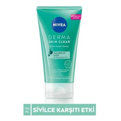 Nivea Derma Skin Clear Sivilce Karşıtı Yüz Temizleyici Peeling 150 Ml - 1