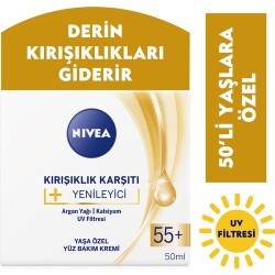 Nivea Kırışıklık Karşıtı +Canlandırıcı Yüz Bakım Kremi Yaş 55 + 50ml - 1