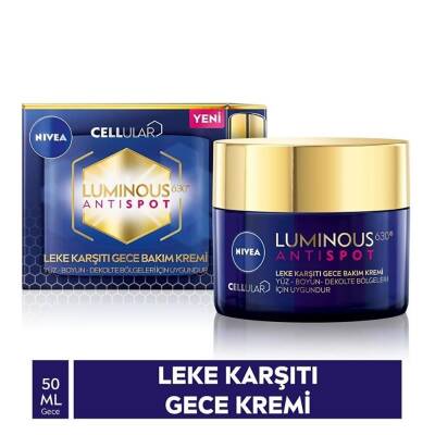 Nivea Luminous630 Leke Karşıtı Gece Bakım Yüz Kremi 50ml - 1