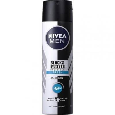 Nivea Men Erkek Sprey Deodorant Black&white Invisible Fresh 150ml - 1