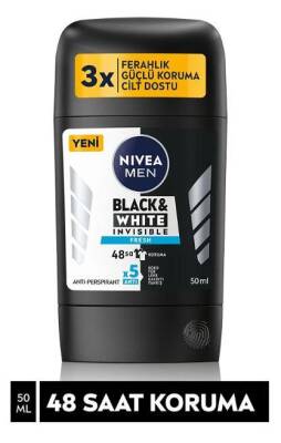 Nivea Men Erkek Stick Deodorant Black&White Invisible Fresh 50ml - 1