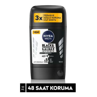 Nivea Men Erkek Stick Deodorant Black&White Invisible Original 50ml - 1