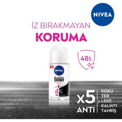 Nivea Nıvea Kadın Roll-on Invisible B&w Clear 50 ml - 3