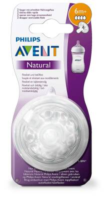 Philips Avent Natural Biberon Emziği +6 Ay 2li - 1