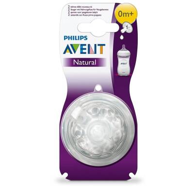 Philips Avent Natural Biberon Emziği Yenidoğan 0 Ay+ 2li SCF631/27 - 1