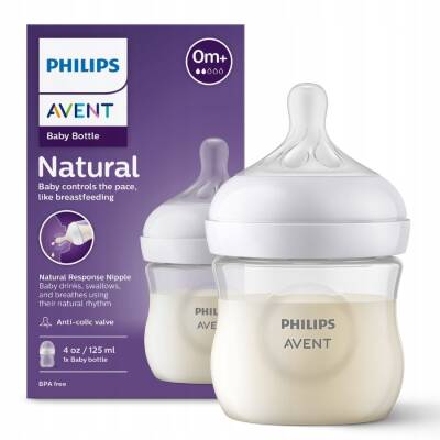 Philips Avent Natural Response PP Biberon 0 Ay+125ml SCY900/01 - 1