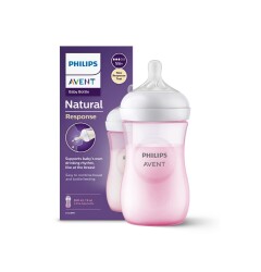 Philips Avent Natural Response PP Pembe Biberon 1+ Ay 260 ml SCY903/11 - 1