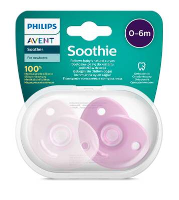 Philips Avent Soothie Ortodontik Saklama Kutulu 2li Emzik 0-6 Ay - Kız - 1