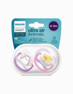 Philips Avent Ultra Air Animals 2li Emzik 0-6 Ay - Kız - 1