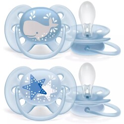 Philips Avent Ultra Soft Emzik 6-18 Ay 2li Erkek SCF223/03 - 1