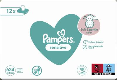 Prima Pampers Sensitive Hassas Islak Bebek Havlusu 52x12 Adet (624 Yaprak) - 3