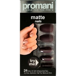 Promani Matte Takma Tırnak Kiti Koyu Bordo Pr-5018 - 1