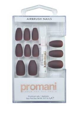 Promani Matte Takma Tırnak Kiti Koyu Bordo Pr-5018 - 2