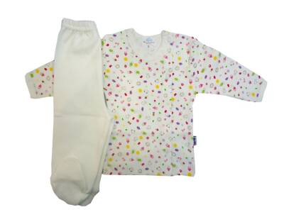 Sema Baby Bebek Pijama Takımı 0-3 Ay - Krem - 1